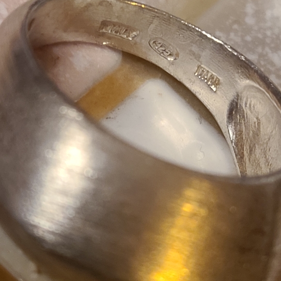 B&B Italia brushed silver dome ring - Picture 6 of 6